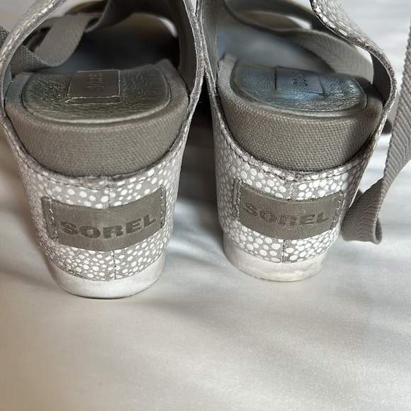 Sorel Joanie wrap dove grey sandals wedges 9 strappy sandals summer - Picture 9 of 9